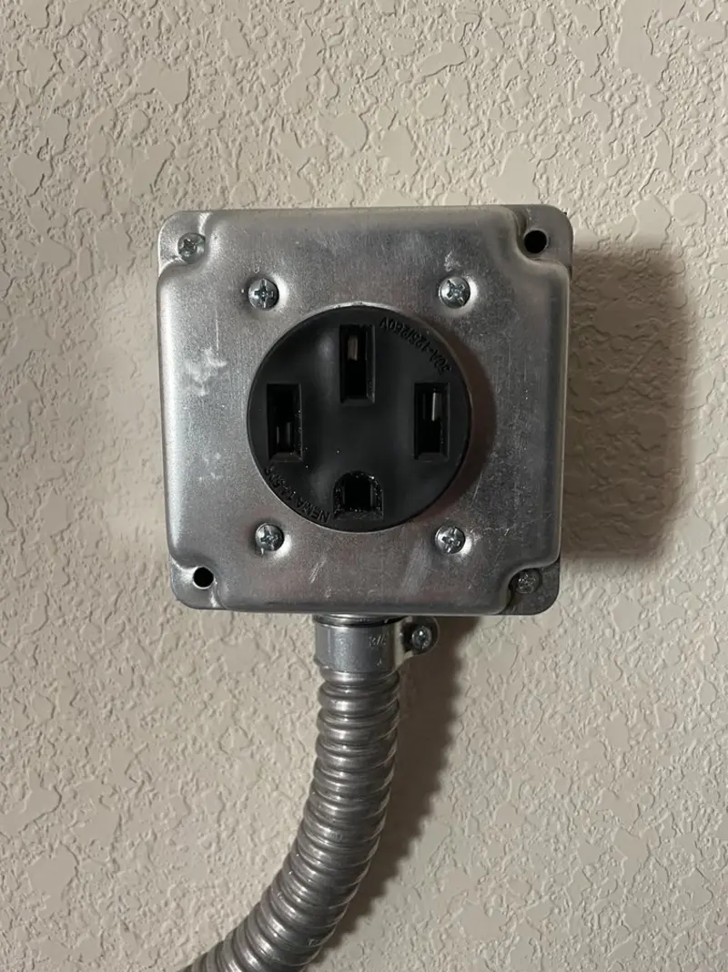 NEMA 14-50 outlet installed for Electrical Panel Upgrade in Ida